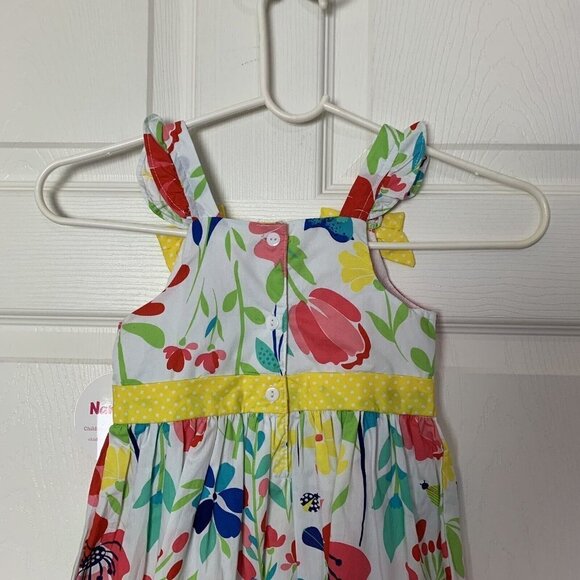 Nanette Girls Size 4 Floral Pleated Sundress Colorful Dress NWT - Picture 4 of 12